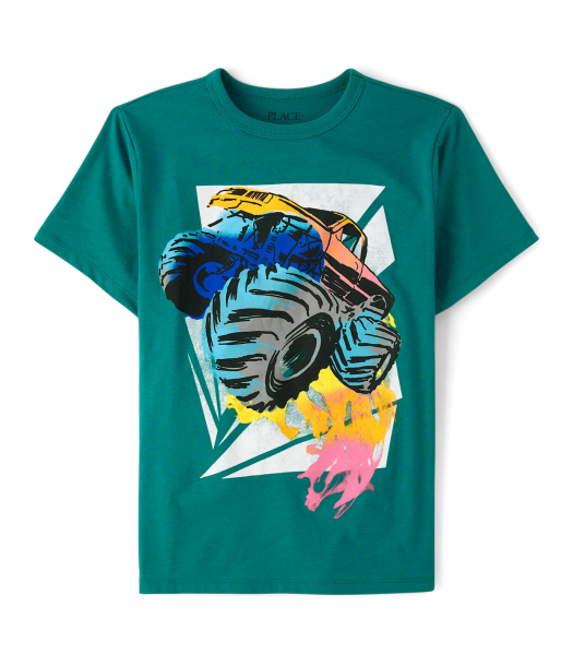 Childrens Place Green Cobalt Turtleshell Tee